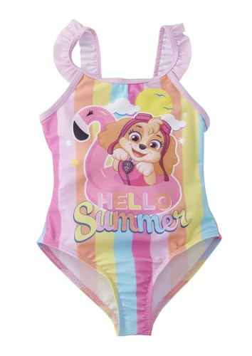 Paw Patrol Bañador con volantes para niña - Skye Hello Summer Traje de baño Niños Multicolor Multicolor, carbón, 110-116