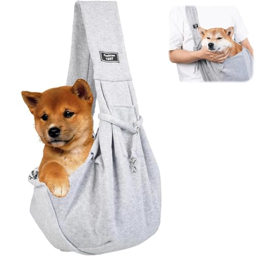 Dog Carriers Sling for Small Dogs – Puppy Carrier Sling for 0-7kg Pets, Carrying Bag for Travel, Hands-Free Daily Walk & Outdoor Activities