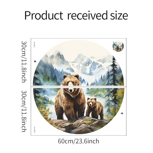 Vinilos Decorativos Achang Familia Oso Acuarela para Pared miniatura 2