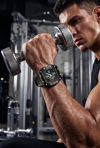 Image of V2A Impact-TERRAX 3105 Analog-Digital Watch for Men | Bold Tonneau Design with Multi-Display Dial | 50M Waterproof Sports Watch | Countdown, Alarm & Stopwatch
