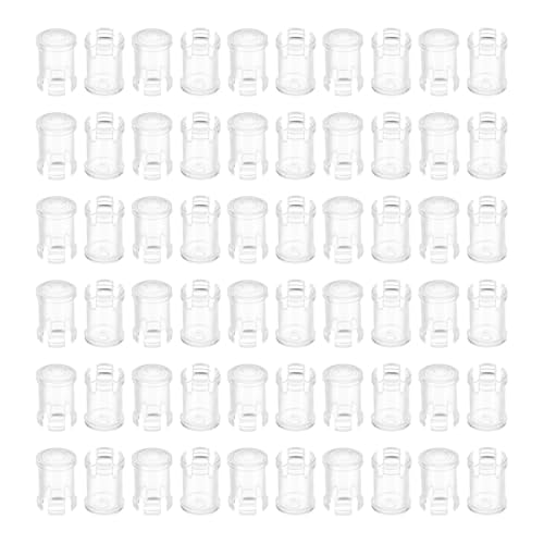 Image of PATIKIL 5mm Clear Light-Emitting Diode Holder Clip, 150 Pack LED Lamp Socket Bulb Cap Protective Cover for Bezel Mount Panel Display, Transparent