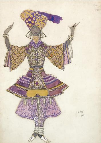 Cuadro de ballet Leon Bakst en lienzo SERENDIPITP decorativo de 60x90cm