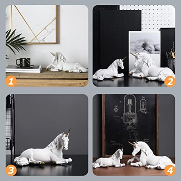LIFKOME Plåtburkar Kruka Unicorns Staty Figur Harts H?stkonst Figur Dekorativ Hemmakontor Dekor Skrivbord Bokhylla Vinsk?p Ornament 20. 5X13cm Hushållsinredning