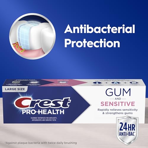Crest Sensitive and Gum Toothpaste 4.8 oz (3 Pack), Relieves Sensitivity, Strengthens Gums, Anticavity, Clinically Proven, Antibacterial Toothpaste - image 6