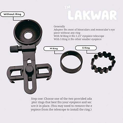 LAKWAR Telescope Photo Adapters - Photography Accessories for Telescope Binocular Monocular - Thumbnail 6