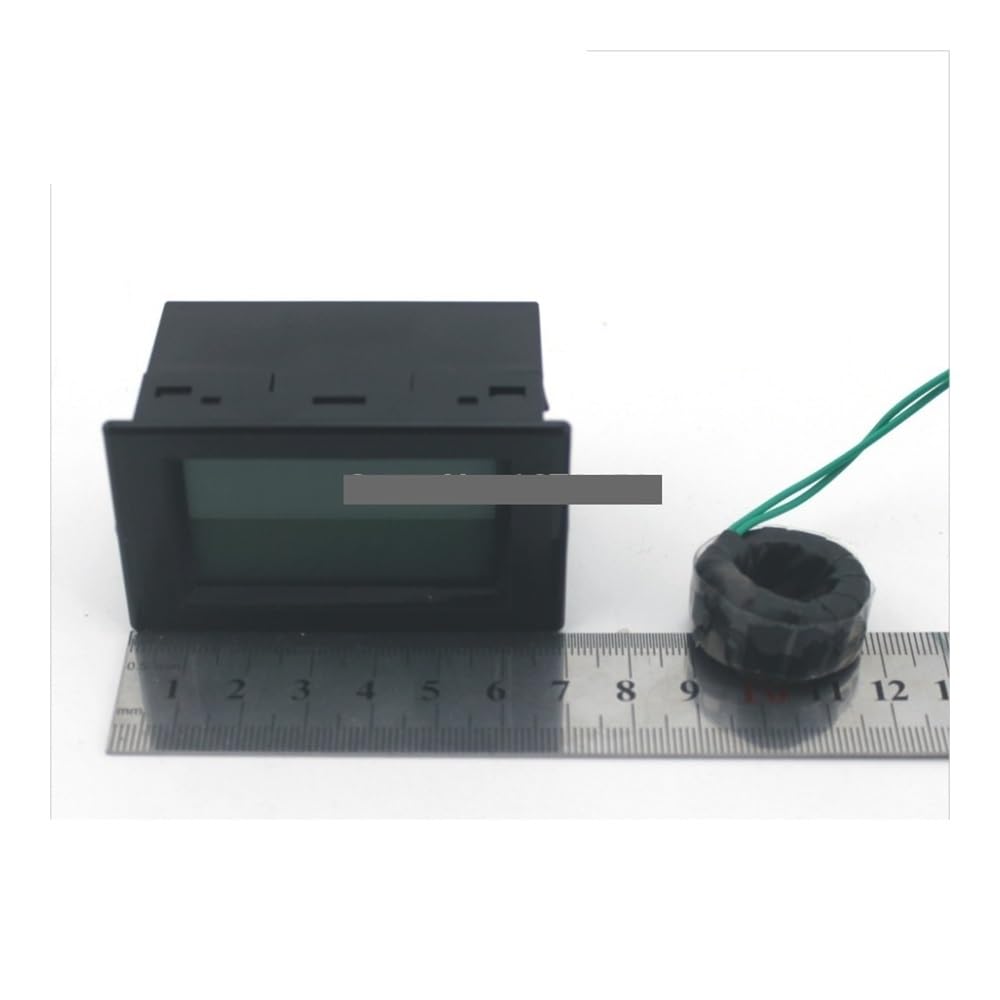 Dual LCD display Voltage and current meter blue backlight panel voltmeter ammeter range AC 200-450V 0-99.9A Black Circuit Breaker