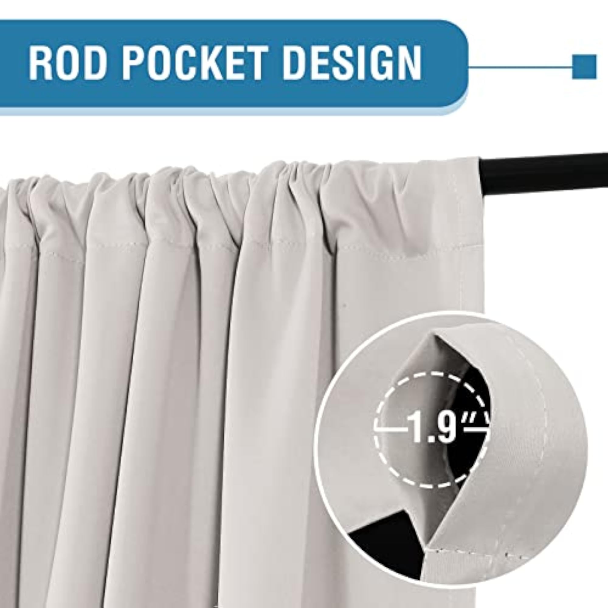 100% Blackout Curtains for Bedroom Short Curtains Half Window Curtains