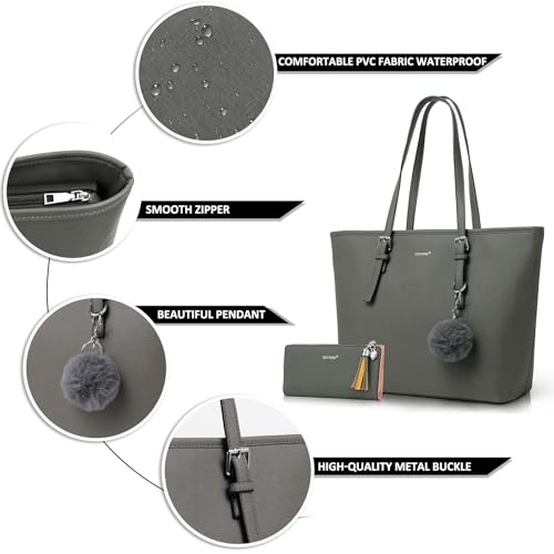 Image of TANTOMI Tote Bags for Women, Handbags and Womens Purses Shoulder Purse Set for Travel Work