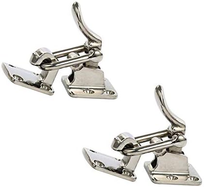 Miniatura 1 de Amarine Made Par de cerrojo de acero inoxidable con cierre de abrazadera de 90 grados para barco, caravana, puerta de escotilla de ático