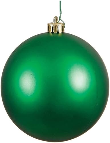 Vista 51 de Vickerman Adorno de bola de caramelo rojo de 12 pulgadas, inastillable y resistente a los rayos UV, confiable y listo para colgar, adornos rojos