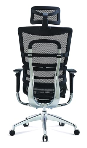 Image of Ergonomic Office Chair, Premium Mesh High Back, Adjustable Headrest,Backrest and Armrests, Black, Professional Task Chair for Work, Breathable Design