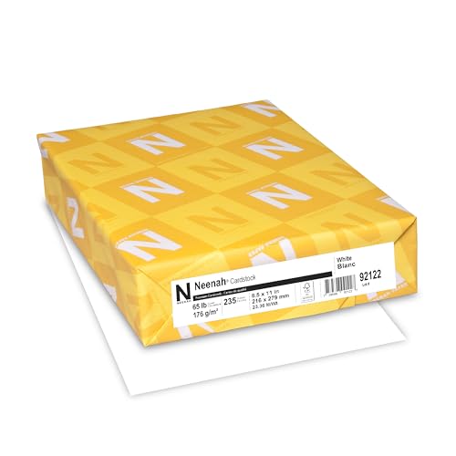 Neenah White Cardstock, 65 lb. 8.5