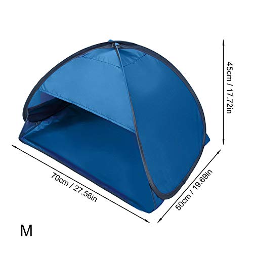 Strandzelt Automatisches Pop-Up-Sonnenschutz, Kopfstützenvorhang, Sofortiger Strandschutz, Einfach Aufzubauendes, Wasserdichtes, Leichtes Kopfstützenzelt (Blau,M)