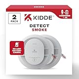 Kidde Hardwired Smoke Detector, AA Battery Backup, Interconnectable, LED Warning Light Indicators, 2 Pack