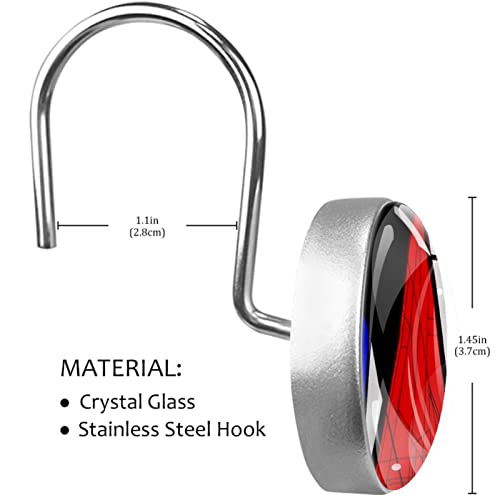 Crochets rideau de douche anti rouille pour tringle de salle de bain - 4