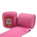 100% algodón Montana 453906 – Vendaje de Boxeo Unisex, Rosa