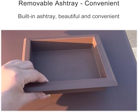 Outdoor Standing Ashtray - Commercial Cigarette Disposal Receptacle with Detachable Tray for Patios, Offices, Homes, Restaurants, and Public Spaces - Durable & Easy to Clean