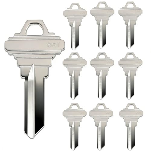 Brass SC1 Key Blanks Uncut Keys Compatible with Schlage 5-Pin