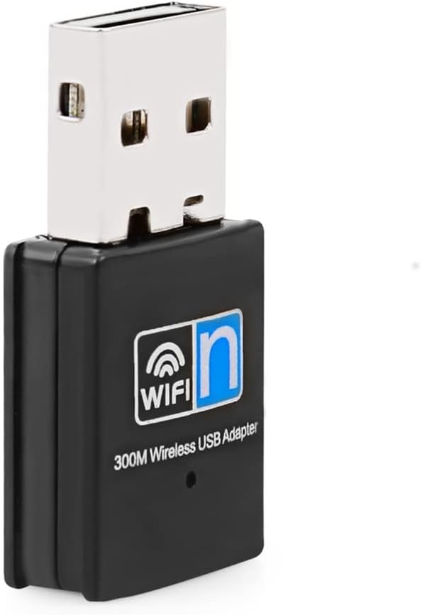 300Mbps Adapter Black 2.0 Network Card for PC Desktop Laptop Windows