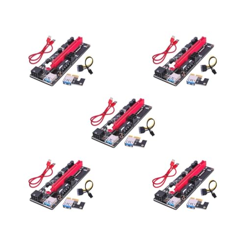 Câble USB rouge PCI-E VER 009S 1x vers 16x adaptateur USB 3.0 pour riser GPU