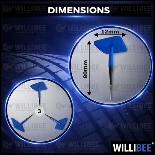 Image of WILLIBEE 3 Pcs Mushroom Plug Tubeless Tyre Puncture Repair Kit for Bike & Car | Tire Puncher Repair Patches (3 Pcs, (80 x 12mm))