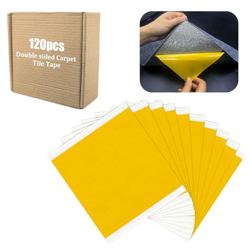 Carpet Tile Tape Double Sided 5" X 5", 120 Tabs