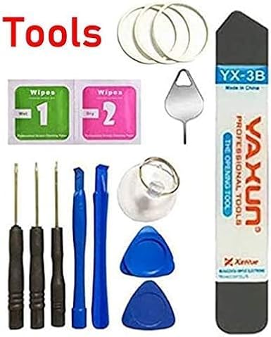 V60 Back Glass Replacement Door Housing Cover Panel Assembly Parts for LG V60 ThinQ V600 5G All US Verison + Eject Pin W/Tools Blue