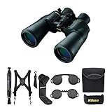 Nikon ACULON A211 10-22x50 Porro Prism Zoom Binoculars (Black) Lens Pen and Harness (3 Items)