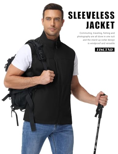 Eisctnd Men's Quick Dry Lightweight Windproof Fishing Work Safari Vest for Golf Hiking, Outdoor Travel Camping Jacket3