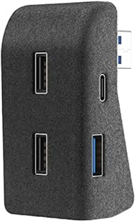 YONZEE Glove Box USB Hub for Tesla Model 3, 4-in-1 USB Hub ABS Flocking Multi Port Glove Box Hub Flash Drive Docking Station for Charging Data Transferring Games Music Model 3 Accessories