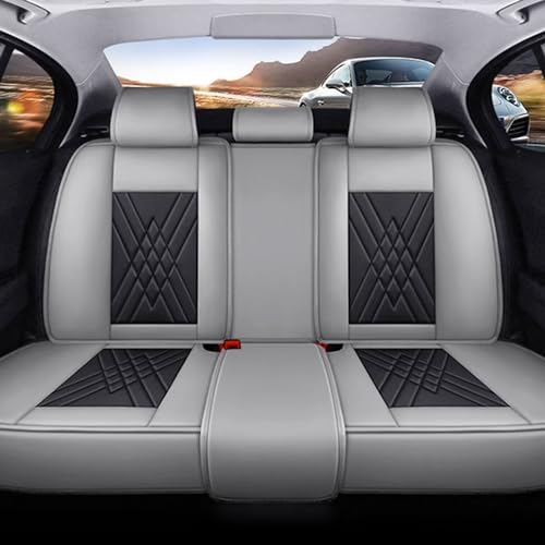 Housse de siège voiture imperméable en cuir respirant gris noir pour Mazda 6 et CX-5 - 4