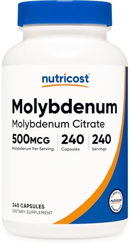 Nutricost Molybdenum Supplement (500mcg) 240 Capsules