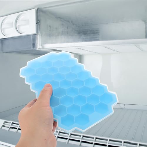 Bandeja de hielo de silicona con tapa Honeycomb Hemobllo miniatura 7