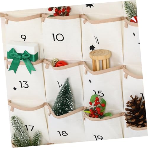Pochette multipoches de Noël en coton de qualité supérieure pour mur - 4