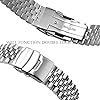 Kai Tian Super 3D Screw-in Adjustable Quick Release 20mm Watch Band Stainless Steel Silver Watch Strap Double Locks Diver Clasp #4