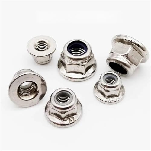 Écrou à embase crantée M8 inox 304 anti desserrage pour réparation mécanique