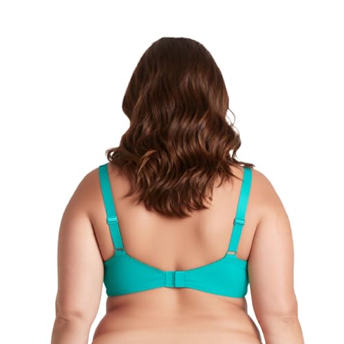 Image of Curve Muse Women's Minimizer Unlined Underwire Bra with Lace Embroidery-2 Pack