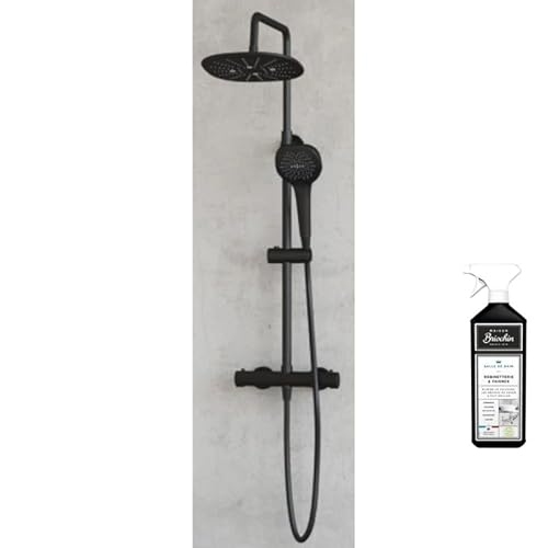 Colonne de douche KINEDO Aquafactory noire + nettoyant Briochin