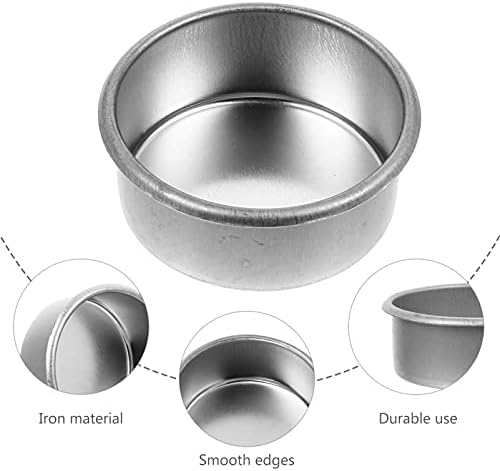 FRCOLOR Aluminum Tea Light Tins, 20pcs Round Tin Tea Light Cups Empty Candle Wax Containers Metal Candlestick Holder Cup Christmas (Sliver)
