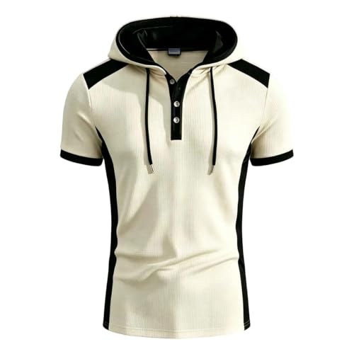 Sudadera sin mangas hombre transpirable con capucha y botones regulables de verano 3