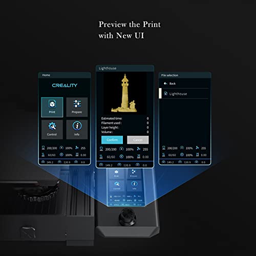 3D Printer Ender 3 V2 Neo Creality Offically New Upgrade Version With Auto-Leveling Cr-Touch Silent Motherboard Stainless Platform Full-Metal Extruder 95% Pre-Installed Resume Printing 220X220X250Mm #TOP3