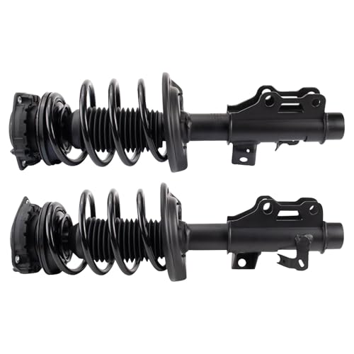 Image of TRQ Front Driver and Passenger Side Strut and Spring Assembly Set Loaded Compatible with 16-22 Chevrolet Camaro LT without Magnetic Ride Control 17-22 Camaro LS without Magnetic Ride Control
