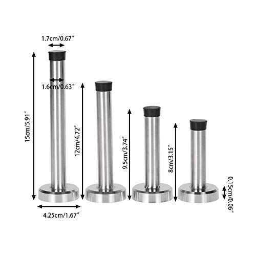 Tope de puerta de acero inoxidable de 8cm para un hogar moderno, silencioso y seguro 3