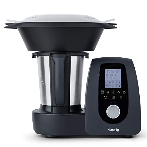 HKoenig-HK8-Robot-de-Cocina-Multifuncion-Robot-Inteligente-Profesional-Potencia-100-W-15-Programas-de-Cocinado-10-Velocidades-Capacidad-25-L-Temperatura-Regulable-hasta-120oC-Pantalla-Digital