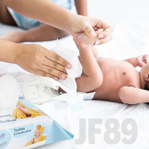 Lenço Umedecido Cuidado e Carinho Sensitive Para Bebê Recém Nascido Toalhas 576 Unidades (6 Pacotes
