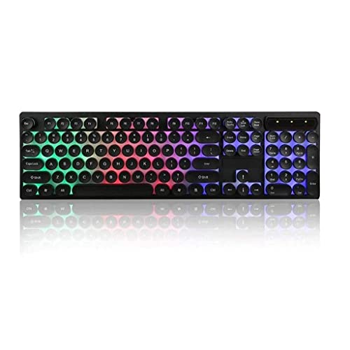 TQBLK Kabelgebundene Gaming-Tastatur und Maus-Kombination mit Hintergrundbeleuchtung, Handgelenkauflage mit Multimedia-Tasten und Gaming-Maus Cover
