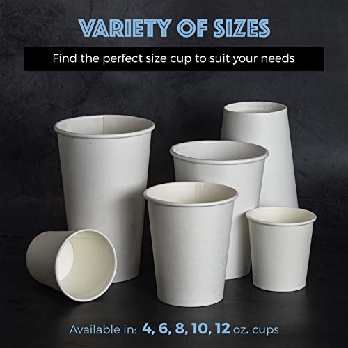 NYHI 1000 Pack Disposable White 4oz Small Paper Cups Hot Cold Coffee Cup for Water Juice Espresso Tea Ideal for Water Coolers Parties by NYHI - Image 6