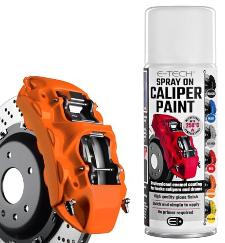 E-TECH Spray-On Brake Caliper Paint - Heat rated to 250°C (orange)