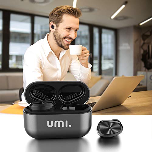 Amazon-Brand-Umi-Bluetooth-50-IPX7-W5s-Kabellose-In-Ear-Kopfhoerer-fuer-iPhone-Samsung-Huawei-mit-Patentiertem-Intelligenten-Metall-Ladeetui-Grau