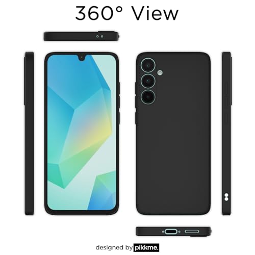 Image of Outlouders Back Cover for Samsung Galaxy A56 5G | Camera Protection | Durable Soft Matte Silicone Bumper Case (Black)